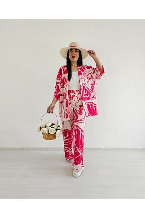 کیمونو و کافتان صورتی زنانه لیکرا Altı Üstü Butik - کد 863630912