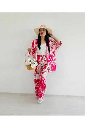 کیمونو و کافتان صورتی زنانه لیکرا Altı Üstü Butik - کد 863630912