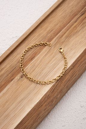 دستبند استیل (فولاد) طلائی زنانه استیل ضد زنگ ByFlorya Jewelry - کد 858956531