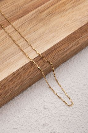 گردنبند استیل ( فولاد ) طلائی زنانه استیل ضد زنگ ByFlorya Jewelry - کد 860244321