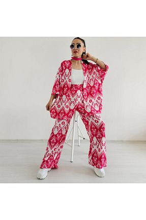 کیمونو و کافتان صورتی زنانه لیکرا Altı Üstü Butik - کد 863657455