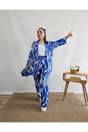 کیمونو و کافتان آبی زنانه لیکرا Altı Üstü Butik - کد 863641353