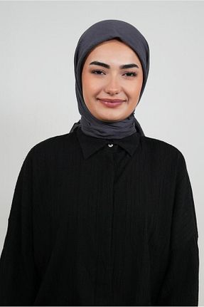 روسری طوسی پنبه ای LOSYANA - کد 863652575