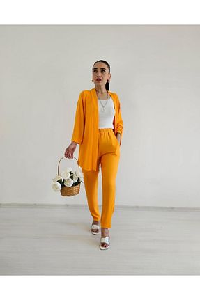 کیمونو و کافتان نارنجی زنانه لیکرا Altı Üstü Butik - کد 863665243