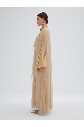 کلاه و ابایا بژ زنانه بافتنی BAQA - کد 789975778