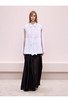 بلوز سفید زنانه ساده BAQA - کد 846630173