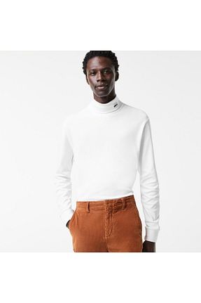 سوئیشرت سفید مردانه ساده Lacoste - کد 367057317