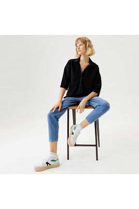 بلوز مشکی زنانه ساده Lacoste - کد 754422039