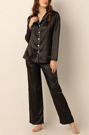 ست لباس راحتی مشکی زنانه ساده kingspearl - کد 331524565