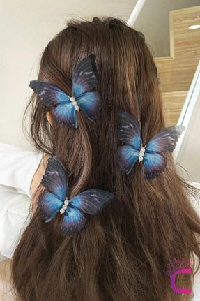 گیره سر آبی زنانه سنگ کریستال Cinderella - کد 862874629