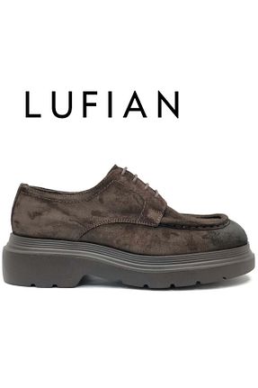 کفش اسنیکر قهوه ای مردانه بند دار Lufian - کد 863690866