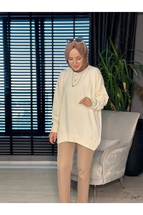 پلیور بژ زنانه ساده Selma Butik - کد 863703828