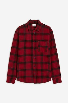 پیراهن قرمز مردانه رگولار H&M - کد 863811357