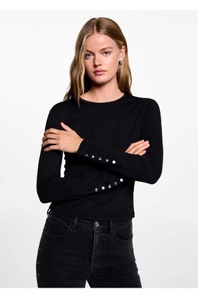 تیشرت مشکی زنانه رگولار MANGO Teen - کد 863726603