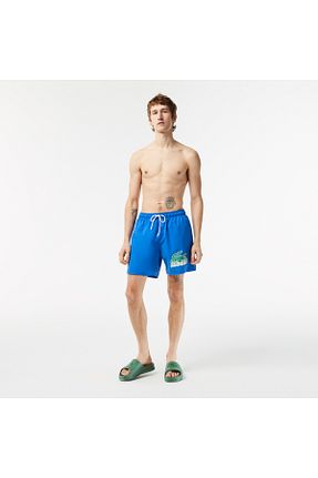 شلوارک ساحلی آبی مردانه پلی استر Lacoste - کد 756595765