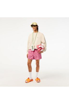 شلوارک ساحلی صورتی مردانه پلی استر Lacoste - کد 744131491