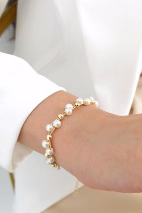 دستبند استیل (فولاد) طلائی زنانه استیل (فولاد) Çlk Accessories - کد 863749973