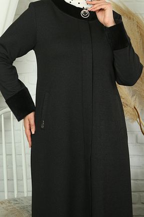 کاپشن حجاب مشکی زنانه پنبه پلی استر Alya Tesettür - کد 863825738