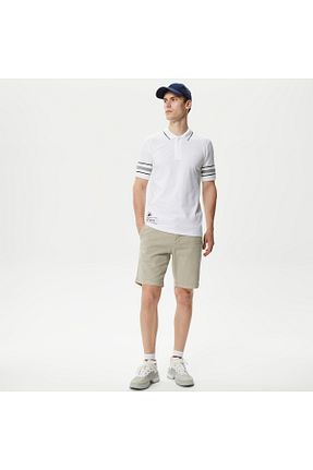 شلوارک و برمودا خاکی مردانه اسلیم فیت Lacoste - کد 734293659