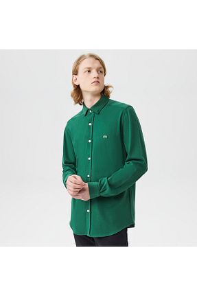 پیراهن سبز مردانه اسلیم فیت Lacoste - کد 679423140