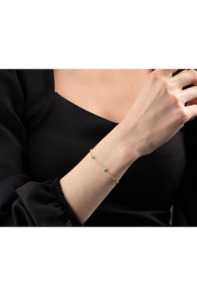 دستبند نقره طلائی زنانه 925 عیار CHARMORA JEWELRY STUDİO - کد 863811636