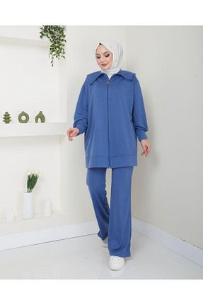 ست گرمکن حجاب آبی زنانه رگولار YILMAZBARMAZ - کد 863800799