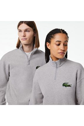 سوئیشرت طوسی زنانه ساده Lacoste - کد 810086814
