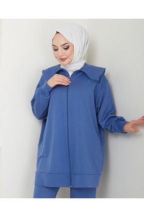 ست گرمکن حجاب آبی زنانه رگولار YILMAZBARMAZ - کد 863800799