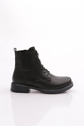 بوت / نیم بوت مشکی زنانه چرم خالص Dgn - کد 357825156