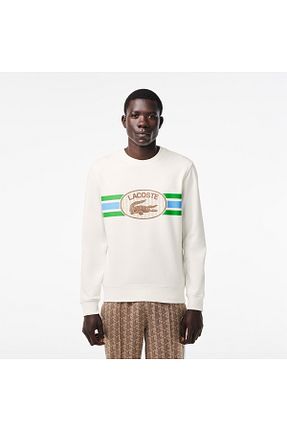 سوئیشرت بژ مردانه ساده Lacoste - کد 820446535