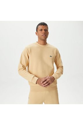 سوئیشرت بژ مردانه ساده Lacoste - کد 820446171