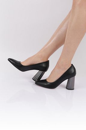 کفش پاشنه بلند کلاسیک مشکی زنانه چرم مصنوعی Dgn - کد 278025521