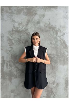 جلیقه مشکی زنانه رگولار Elif Özbey Butik - کد 863846707