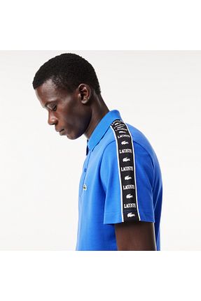 پولوشرت آبی مردانه پنبه ای Lacoste - کد 820448699
