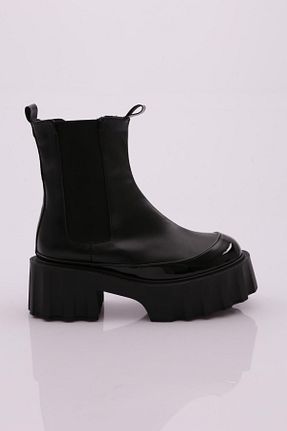 بوت / نیم بوت مشکی زنانه چرم مصنوعی Dgn - کد 662681467