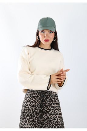کلاه سبز زنانه چرم خالص Lupin - کد 863756261