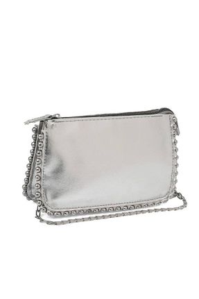 کیف دوشی طوسی زنانه چرم مصنوعی H&D COLLECTİON - کد 863845457