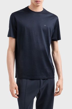 تیشرت سرمه ای مردانه رگولار Emporio Armani - کد 863885492