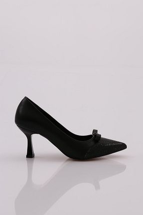 کفش پاشنه بلند کلاسیک مشکی زنانه چرم مصنوعی Dgn - کد 747168977