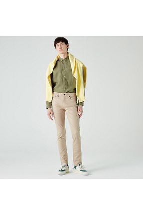 شلوار بژ مردانه پنبه ای Lacoste - کد 749870618