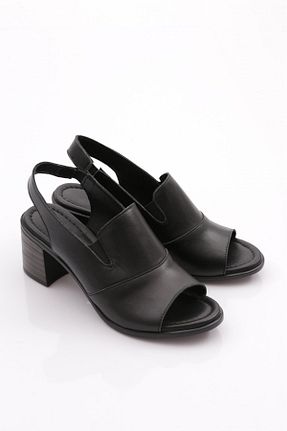 صندل مشکی زنانه پاشنه ضخیم Dgn - کد 775987515
