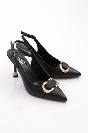 کفش پاشنه بلند کلاسیک مشکی زنانه چرم مصنوعی Dgn - کد 825736280