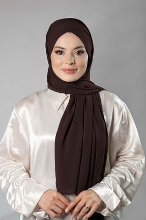 شال قهوه ای زنانه شیفون HÜRREM BONE - کد 863846584
