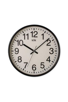 ساعت دیواری مشکی 26 سانتی متر Klik - کد 786081257