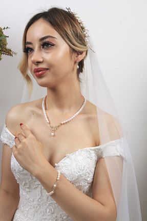 ست طلا زنانه مروارید Birinci1926 - کد 357699159