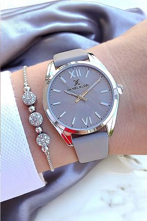 ساعت مچی طوسی زنانه 31-35 میلی متر Daniel Klein - کد 823610104