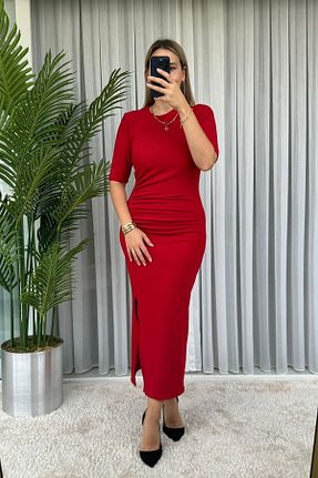 لباس قرمز زنانه بافتنی Kubos Moda - کد 884869058