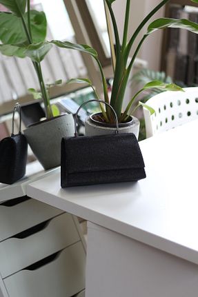 کیف مجلسی مشکی زنانه پارچه ای Moom Bag - کد 863924874
