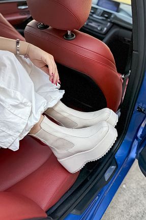 بوت / نیم بوت بژ زنانه چرم مصنوعی SHOEBELLAS - کد 863927105
