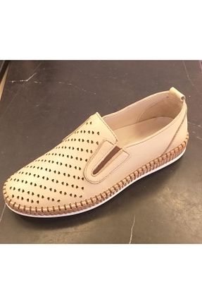 کفش کژوال بژ زنانه چرم خالص Bulldozer - کد 787656269